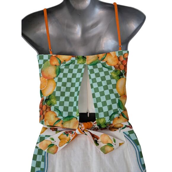 NWT Antonio Melani Sz 2 CLIO Collection Citrus Crop Top $129 - Picture 3 of 6